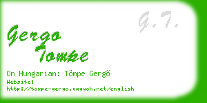 gergo tompe business card