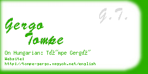 gergo tompe business card